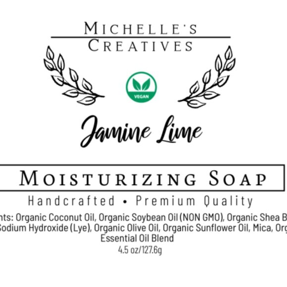 Jasmine Lime Handmade Bar Soap - Picture 2 of 3